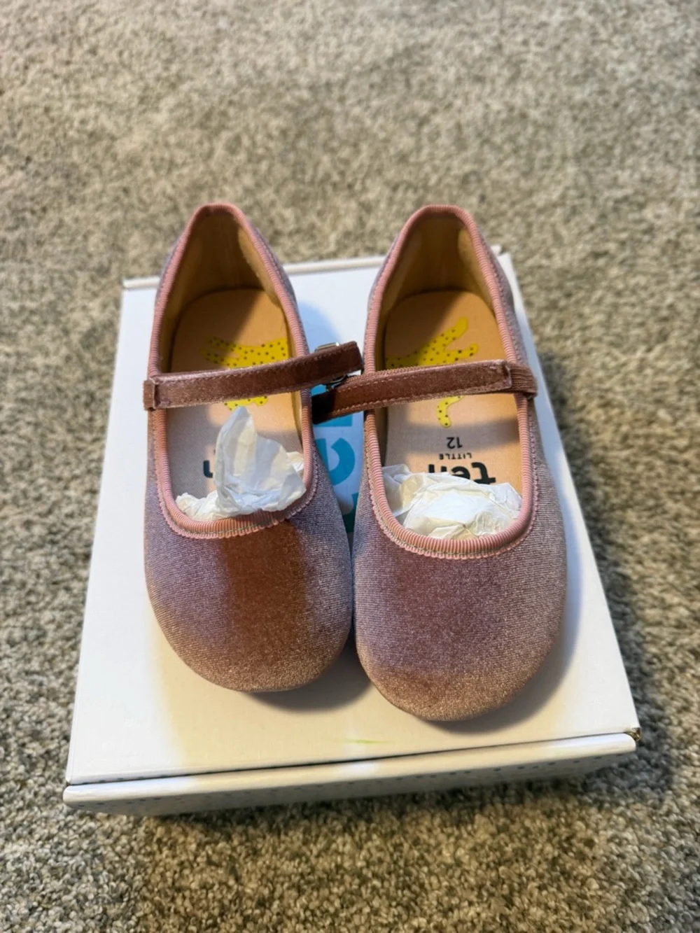 NWT Ten little Pink Velvet Mary Jane Shoes - Picture 1 of 3